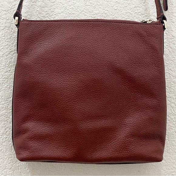 KATE SPADE Port Brown Leather On Purpose Zip Pocket Crossbody Bag - Picture 4 of 16